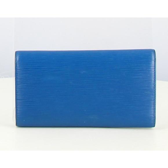 1997 Louis Vuitton Wallet Bleu Cuir Epi - Picture 4 of 4